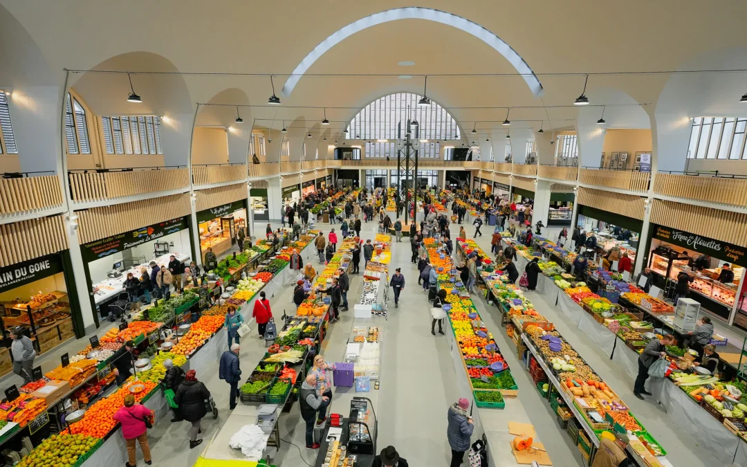 Rénovation du sol du marché couvert de Villefranche-sur-Saône